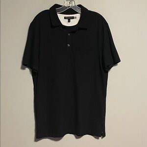 Banana Republic Black Performance Cotton Polo Size Large NWOT